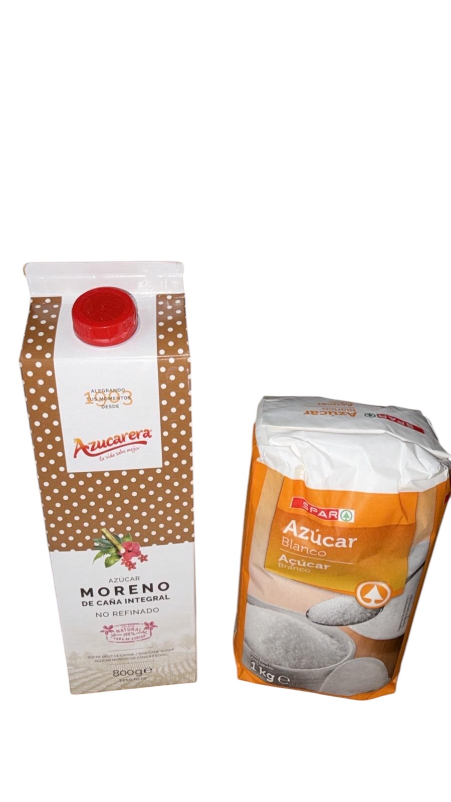 Azúcar Moreno de Caña Azucarera 800g & Azúcar Blanco SPAR 1kg