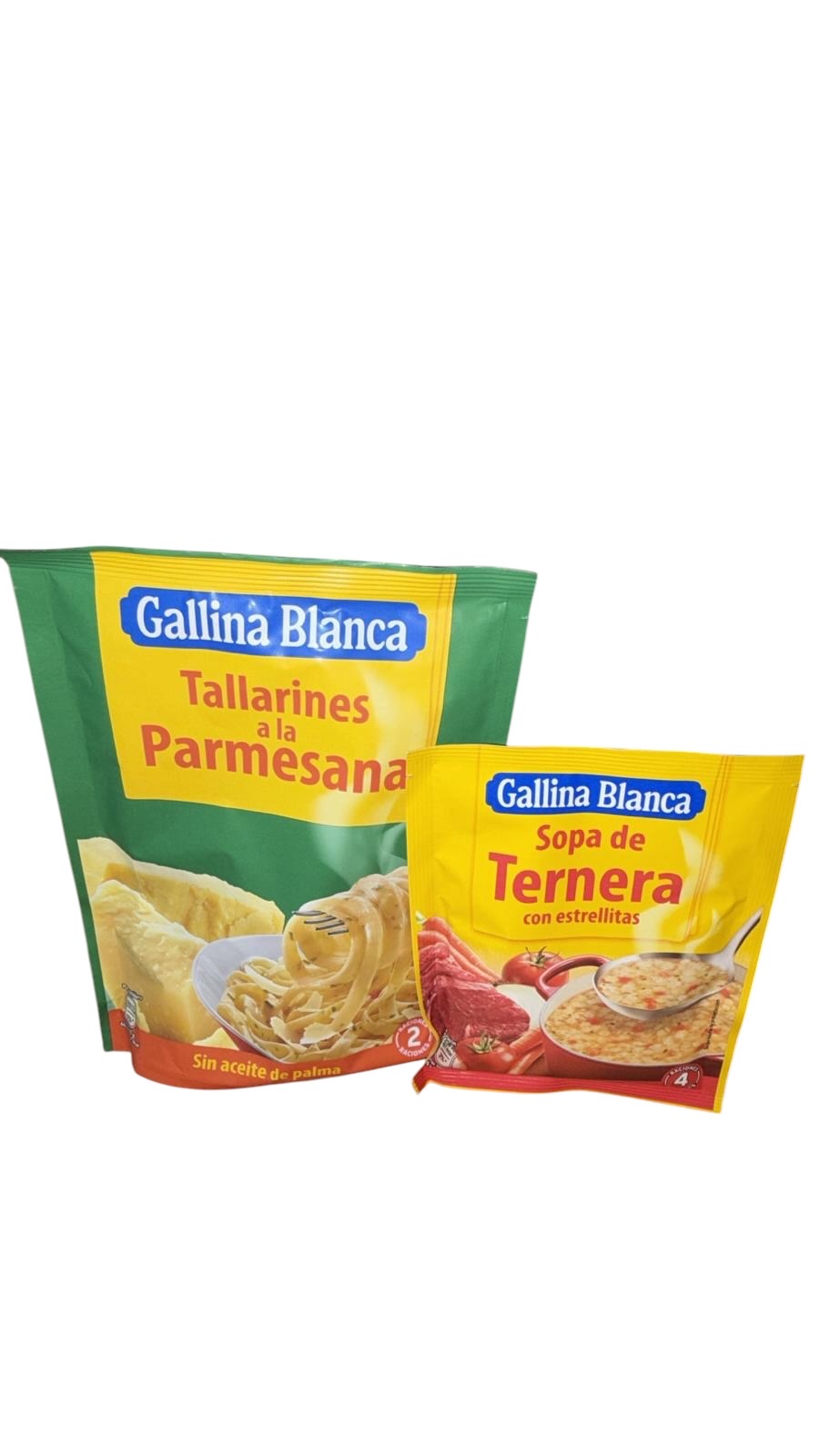 Tallarines a la Parmesana & Sopa de Ternera con estrellitas