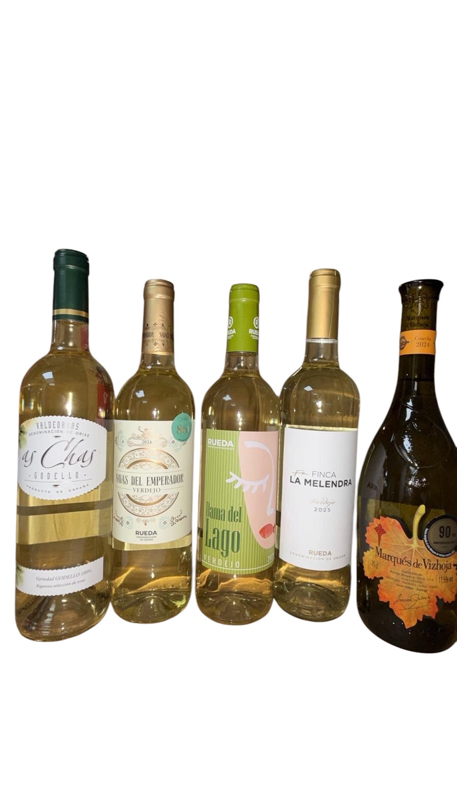Vinos blancos Rueda · Navas del Emperador, Dama del Lago, Finca La Melendra