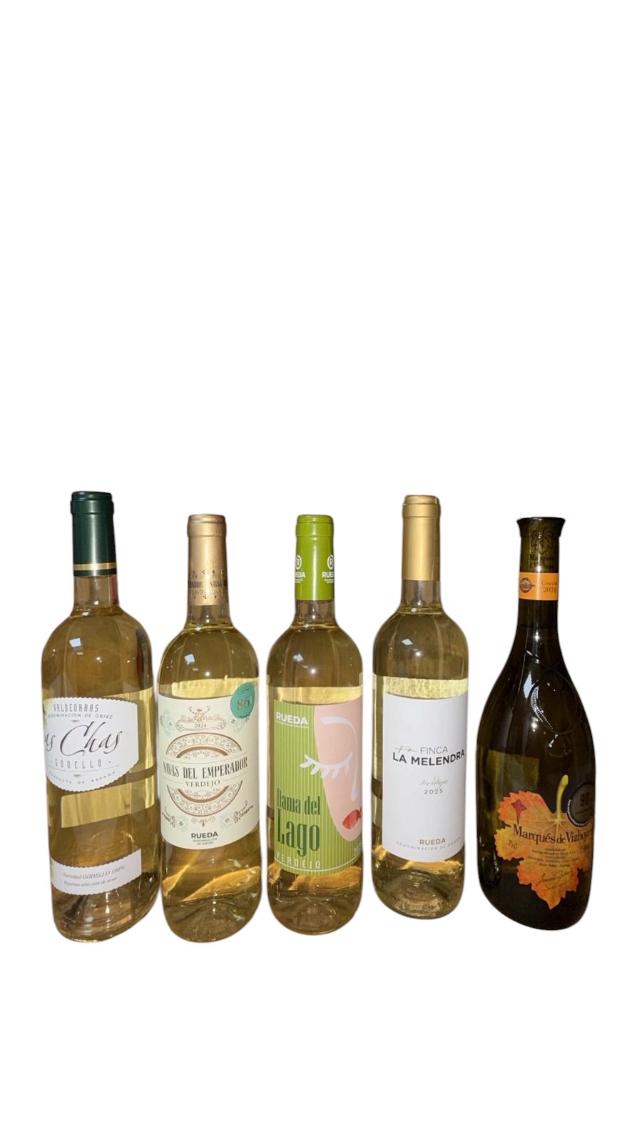 Selección vinos blancos · Godello, Verdejo y Marqués de Vizhoja